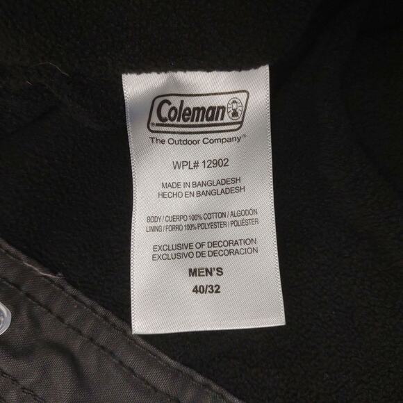 Coleman Men's 40x32 Fleece Lined Gray Pants Hiking Camping Gorpcore Cold Weather - Picture 6 of 6